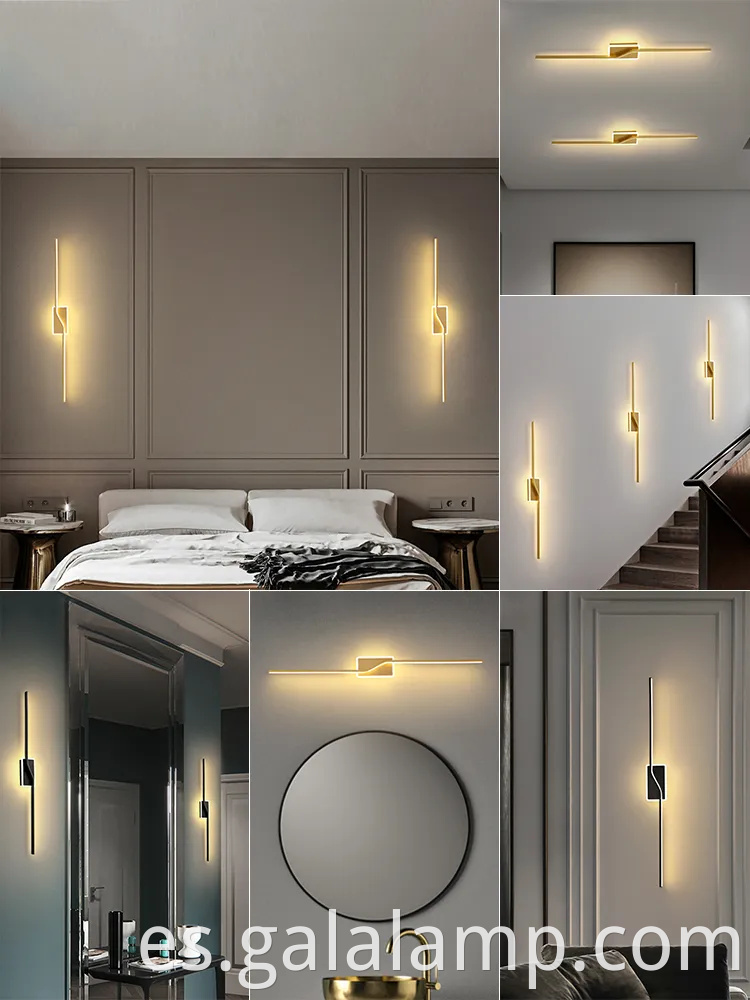 Elegante luz de pared nórdica para el dormitorio y el pasillo modernos